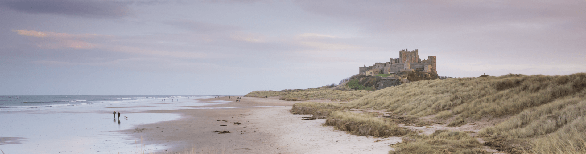 Bamburgh Castle and beach